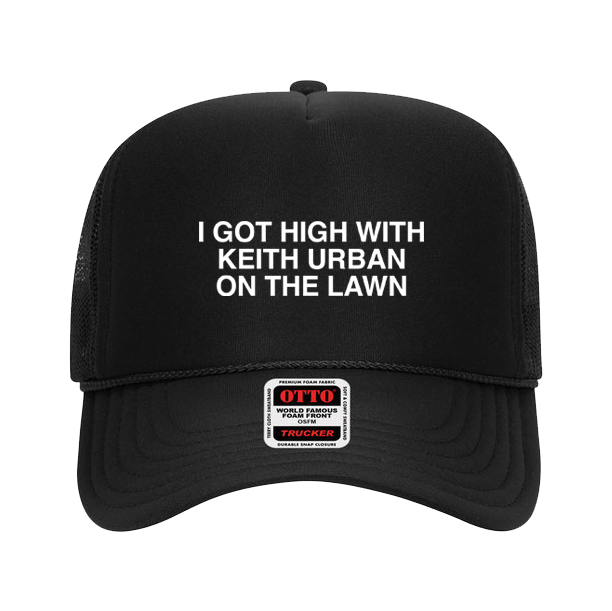 HIGH On The Lawn Black Trucker Hat